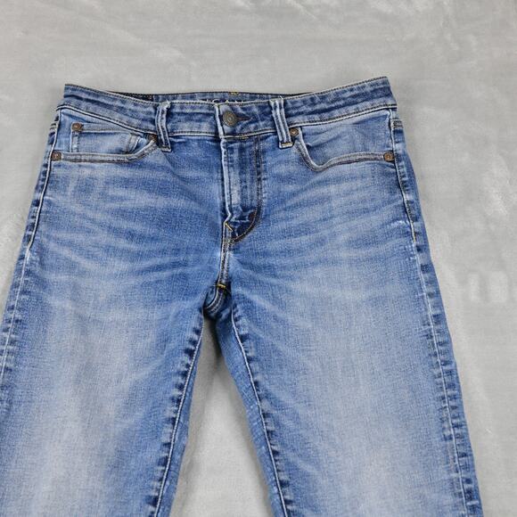 American Eagle Jeans Mens 30x32 (29x30 Meas) Original Straight Blue Denim - Picture 5 of 11